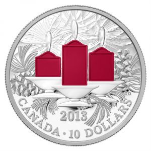 1/2 oz. Fine Silver Coin - Holiday Candles - Mintage: 10,000 (2013)