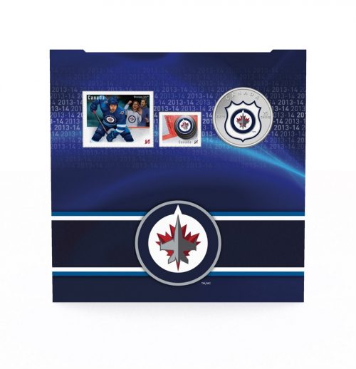 25c 2014 NHL Coin and Stamp Gift Set Winnipeg Jets