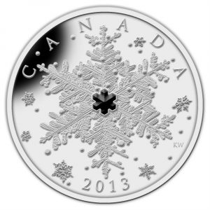 1 oz. Fine Silver Coin - Winter Snowflake - Mintage: 10,000 (2013)