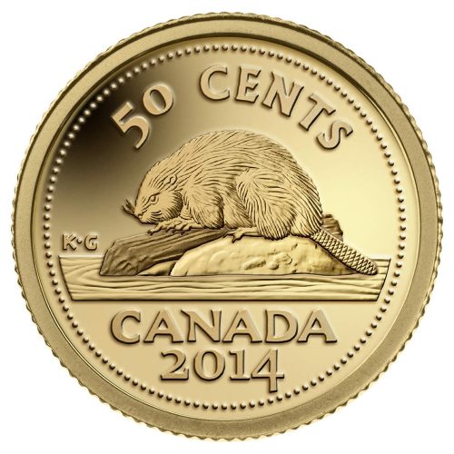 2014  50-Cent Pure Gold Coin Canada's Classic Beaver