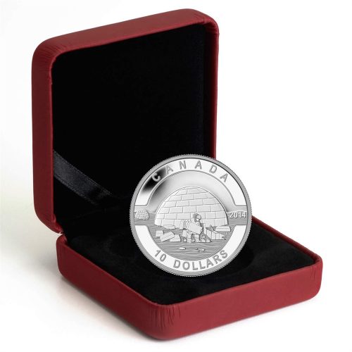 2014 $10 Fine Silver Coin - O'Canada - The Igloo