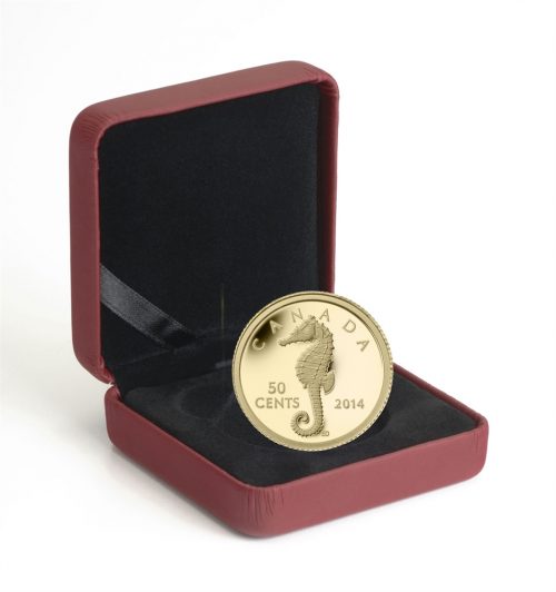 2014 1/25 oz Pure Gold Coin - Sea Creatures: Seahorse