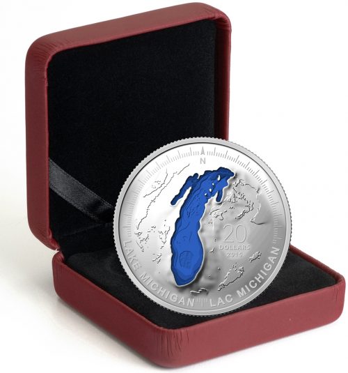 2015 1 oz Fine Silver Coin - The Great Lakes: Lake Michigan