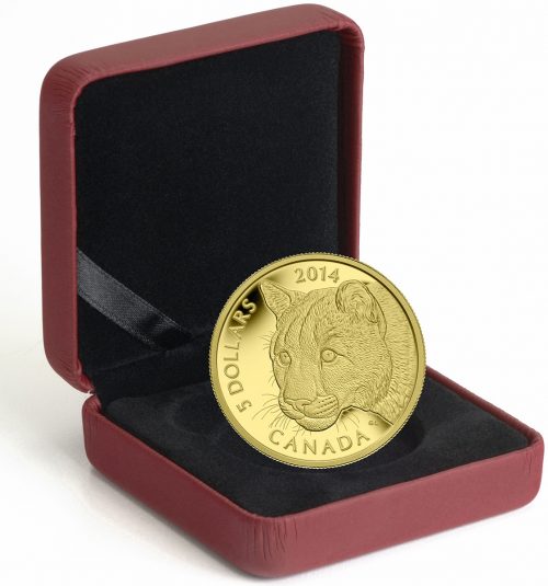 2014 $5 Pure Gold Coin - Cougar