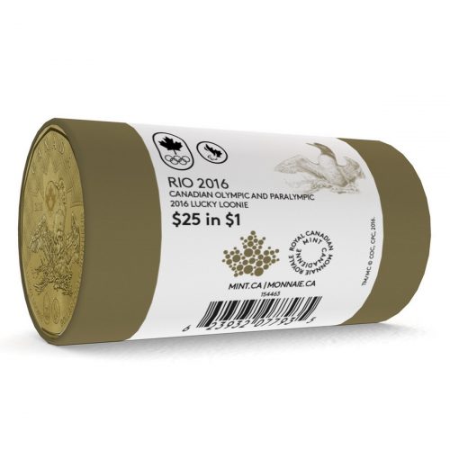 LUCKY LOONIE - 2016 $1 Special Wrap Roll of 25