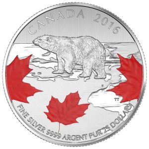 TRUE NORTH - 2016 $25 1/4 oz Fine Silver Coin