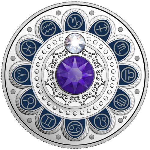 *CAPRICORN - ZODIAC SERIES - 2017 $3 1/4 oz Fine Silver Coin - RCM