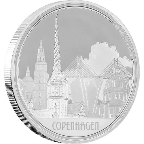 COPENHAGEN - GREAT CITIES - 2017 1 oz Pure Silver Coin - NZ MINT