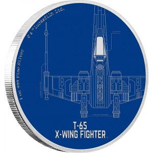 T-65 X-WING FIGHTER - STAR WARS SHIPS - 2017 1 oz Pure Silver Coin - NZ Mint