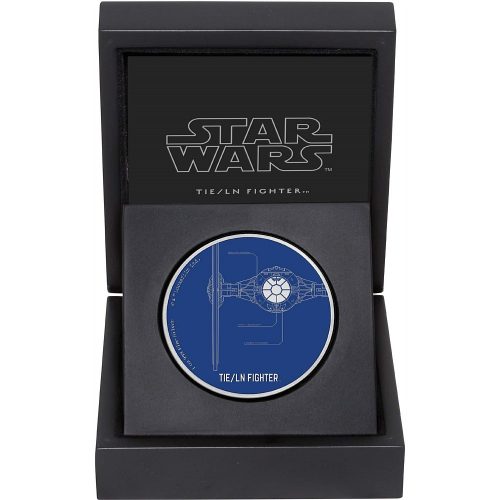 TIE/LN FIGHTER - STAR WARS SHIPS - 2017 1 oz Pure Silver Coin - NZ Mint