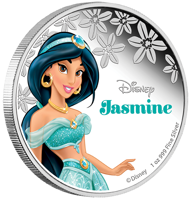 2015 1 oz Silver Coin - Disney Princess Series - Aladdin - Jasmine