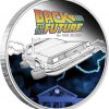 BACK TO THE FUTURE SET - 1/4 oz Gold Coin, 1 oz Delorean Silver Coin, 2 oz Hoverboard Silver Coin