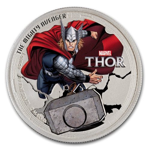 2014 1 oz Proof Silver Coin - Marvel - The Avengers - Thor