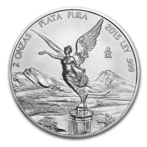 2015 2 oz Silver Coin - Mexico - Libertad - Brilliant Uncirculated