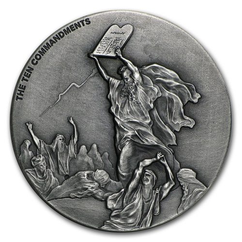 2015 2 oz Silver Coin - Biblical Series - Ten Commandments - Scottsdale Mint - Niue