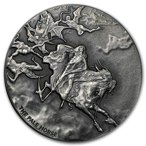 2015 2 oz Silver Coin - Biblical Series - The Pale Horse - Scottsdale Mint - Niue