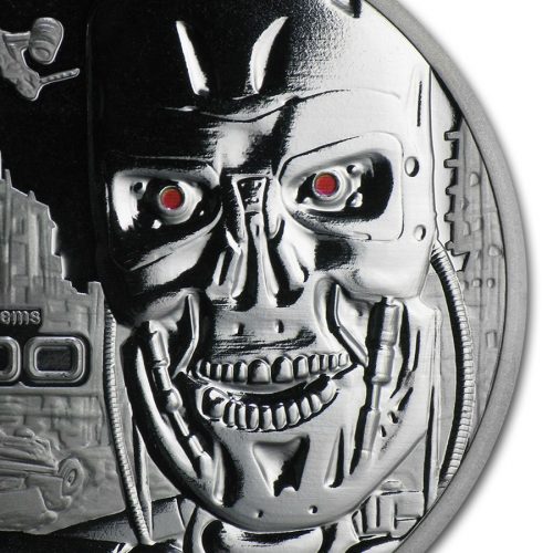 THE TERMINATOR T-800 - CYBERDYNE SYSTEMS MODEL 101 - 2 oz Pure Silver Round