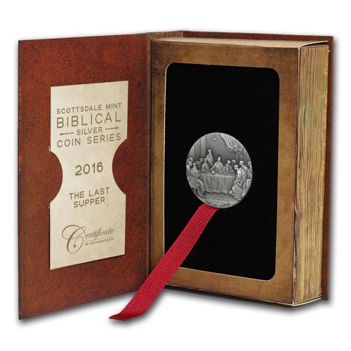 THE LAST SUPPER - 2016 2 oz Silver Coin - Biblical Series - Scottsdale Mint - Niue
