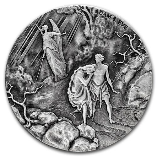 ADAM AND EVE - 2016 2 oz Silver Coin - Biblical Series - Scottsdale Mint - Niue