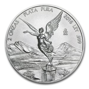 LIBERTAD MEXICO 2016 2 oz Brilliant Uncirculated Silver Coin