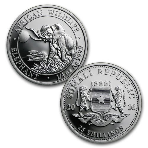 SOMALIA ELEPHANT - AFRICAN WILDLIFE - 2016 4 Proof Coin - Pure Silver - Prestige Fractional Set