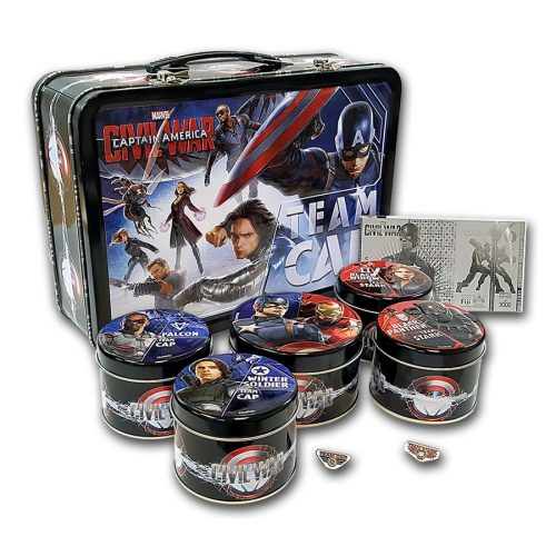 CAPTAIN AMERICA - CIVIL WAR SET - 2016 6 x 1 oz Silver Coins - Fiji