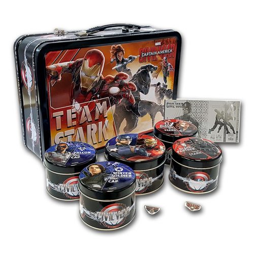 CAPTAIN AMERICA - CIVIL WAR SET - 2016 6 x 1 oz Silver Coins - Fiji