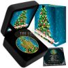 CHRISTMAS TREE MAPLE - MERRY CHRISTMAS - 2016 1 oz $5 Fine Silver Maple Leaf Coin - Color and 24K Gold Gilding