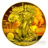 NUKE - ARMAGEDDON EAGLES Г?? 2016 American Silver Eagle 1 oz Coin - Color and 24K Gold Gilding