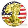 2014 1 oz $1 USD American Silver Eagle "Civil War - The Union" - Color and 24K Gold