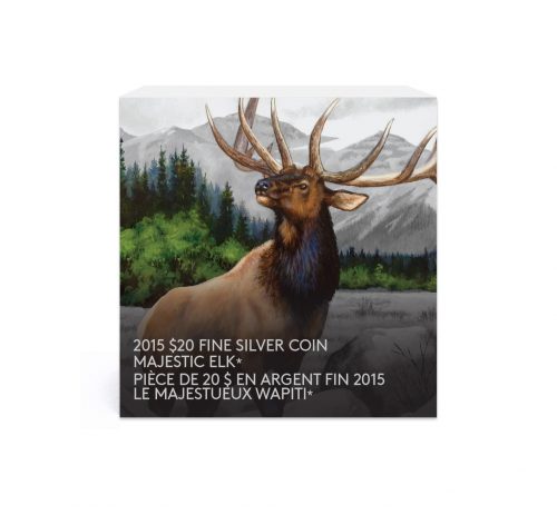 2015 $20 1 oz Fine Silver Coin - Majestic Elk