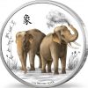 2015 1 oz Silver Coin - Feng Shui Series - Elephants - NZ Mint - Niue