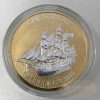 MUTINY ON THE BOUNTY - REVERSE GILDED - 2017 1 oz  Cook Islands Silver Coin - 24K Gold