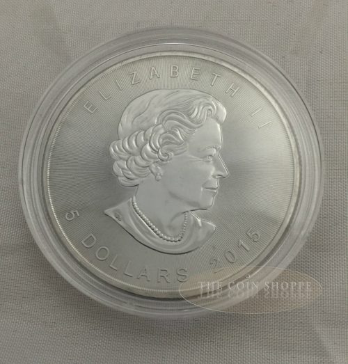 MAPLE LEAF - 2015 1 oz Canadian Silver Maple Leaf Coin - Ruthenium and 24K Gold Gild