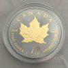 MAPLE LEAF - 2015 1 oz Canadian Silver Maple Leaf Coin - Ruthenium and 24K Gold Gild