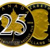 25TH ANNIVERSARY OF THE MAPLE LEAF - GOLD BLACK EMPIRE - 2013 1 oz Silver Coin - Black Rhodium and Selective 24K Gold