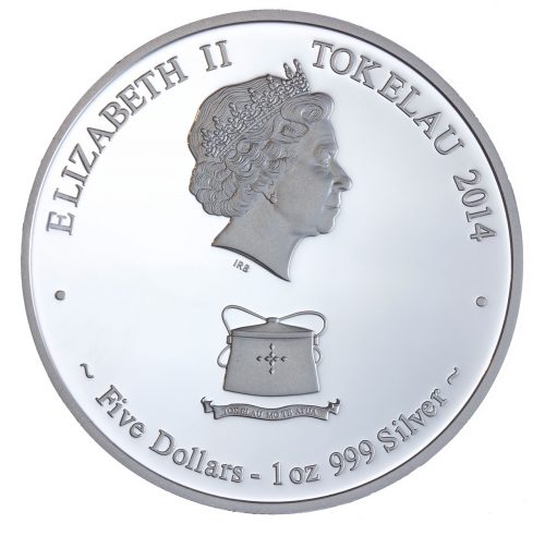2014 Tokelau Pegasus Gilded 1 Oz Silver Coin