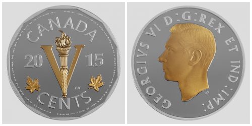 2015 5-Cent Fine Silver Coin - Legacy of the Canadian Nickel: The Victory Coin