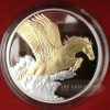 2014 Tokelau Pegasus Gilded 1 Oz Silver Coin