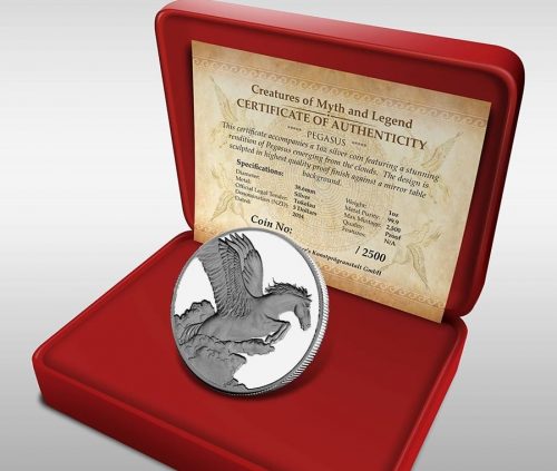 2014 Tokelau Pegasus Proof 1 Oz Silver Coin
