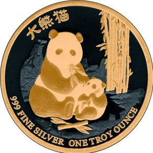 NIUE PANDA - GOLD BLACK EMPIRE - 2017 1 oz Silver Coin - Black Rhodium and Selective 24K Gold