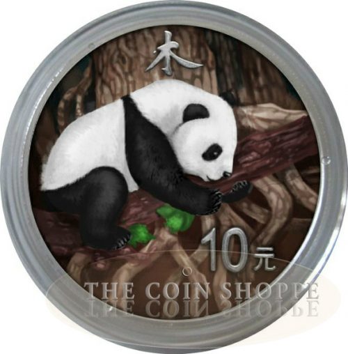 PANDA - THE FIVE ELEMENTS - FIRE, EARTH, WATER, METAL, WOOD - 2016 5 x 30g Pure Silver Coins in Presentation Box