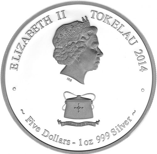 2014 Tokelau Pegasus Proof 1 Oz Silver Coin