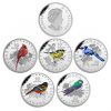 2015 1/2 oz $10 Fine Silver Colored 5-Coin Set - Songbirds of Canada