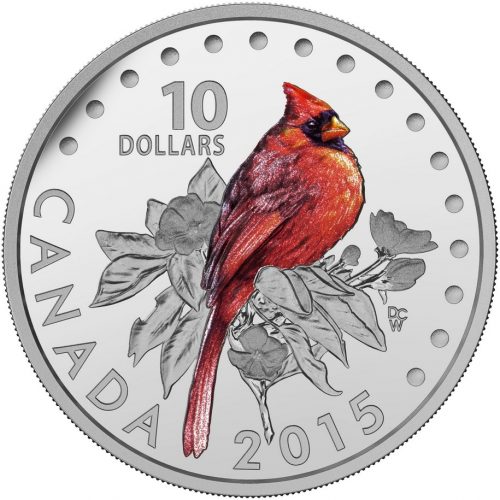 2015 1/2 oz $10 Fine Silver Colored 5-Coin Set - Songbirds of Canada