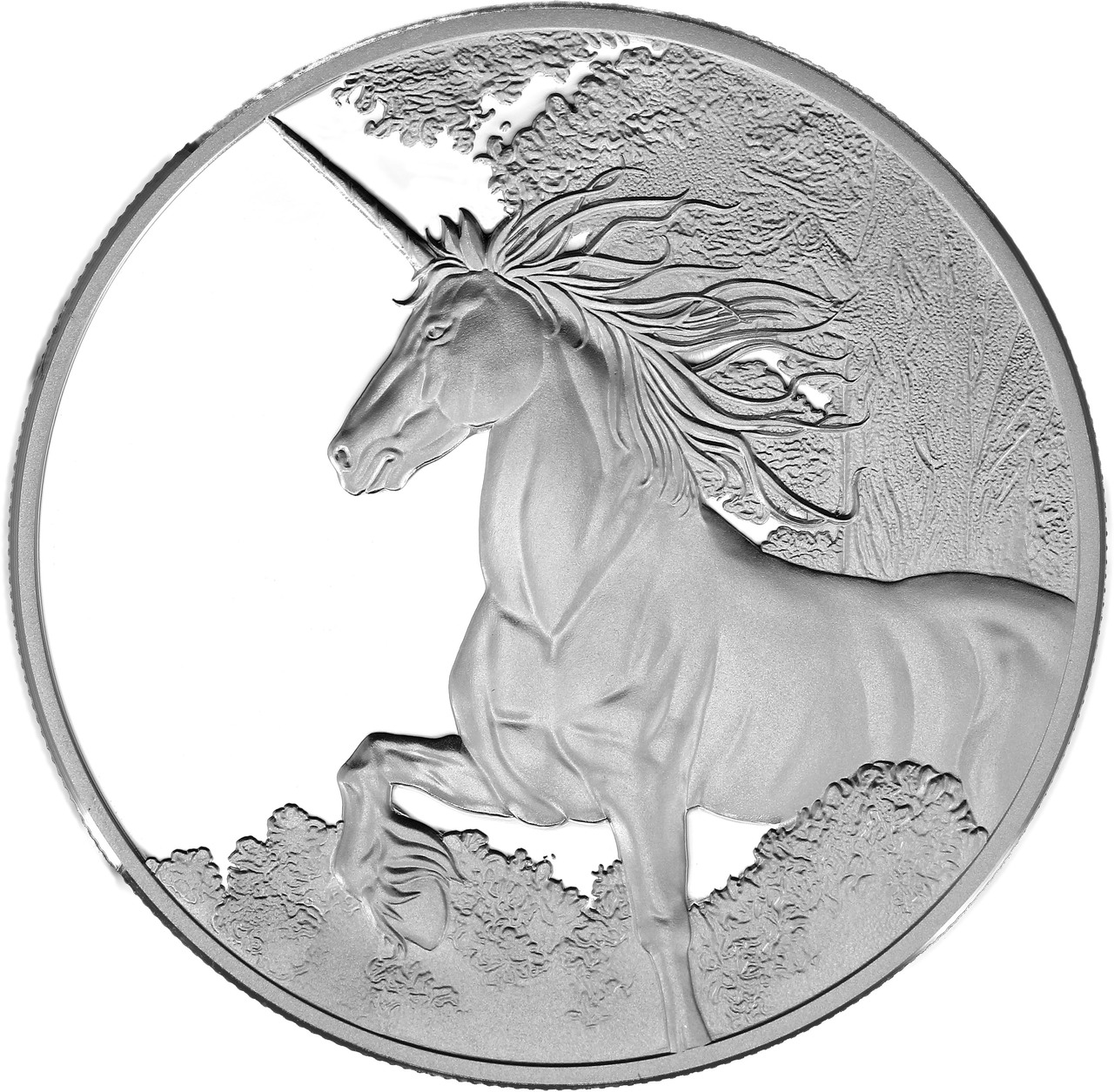 2014 Tokelau Unicorn Proof 1 Oz Silver Coin