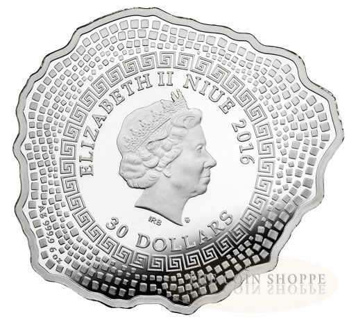 VESUVIUS VOLCANO - MOUNTAIN SHAPE - 2016 30$ 6 oz Proof Silver Coin - Niue