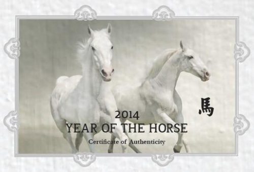 2014 YEAR OF THE HORSE - 1 oz Silver Coin - NZ Mint