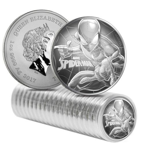 SPIDER-MAN - MARVEL SERIES - 2017 1 oz Pure Silver Coin - Tuvalu - Perth Mint