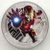 MARVEL AVENGERS - AGE OF ULTRON - 2015 5-Coin 1 oz Proof Color Silver Coins with Actual Piece of Iron Man's Costume COA